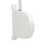TELKES - Recogedor de Persiana Exterior Abatible - Enrollador de sobreponer con Cinta para fijación en Pared o Marco Ventana - Sistema Universal (Blanco, Cinta 14mm)