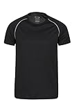 Mountain Warehouse Camiseta para Hombres Endurance - Transpirable, de protección Solar UPF30, Camiseta Ligera y cómoda, Cuidado fácil Negro L