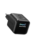 Anker Nano Cargador iPhone Carga rapida Inteligente 45W, Cargador USB C con reconocimiento Inteligente, Compatible con iPhone 17/16/15, MacBook y Apple Watch