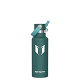 Super Sparrow Botella Agua Acero Inoxidable - Botellas Termica 500ml - Sin BPA - Termo Cantimplora con Pajita Vacío, para Deporte, Viaje, Escuela, Exterior, Oficina, Gimnasio