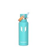 Super Sparrow Botella Agua Acero Inoxidable - Botellas Termica 500ml - Sin BPA - Termo Cantimplora con Pajita Vacío, para Deporte, Viaje, Escuela, Exterior, Oficina, Gimnasio