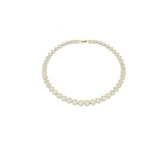 Swarovski Collar Tennis Una Angelic, Cristales Grandes en Talla Redonda, Pavé Transparente, Baño en Tono Oro, Colección Una, Blanco