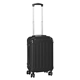 Maleta de cabina rígida ligera de ABS con ruedas dobles 360°, tirador telescópico y asas reforzadas | Equipaje de mano compacto y resistente con interior forrado y compartimentos organizadores