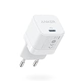 Anker PowerPort III - Fuente de alimentación USB-C (20 W, Carga rápida, Compatible con iPhone 15/14/13/12 Serie, Galaxy, Pixel 4/3, iPad/iPad Mini, Cable de Carga no Incluido)