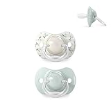 Suavinex, Pack de 2 Chupetes para Bebés 0/6 Meses y Recién Nacidos, con Tetina Fisiológica de Silicona SX Pro Simétrica, Plana y Flexible, Respeta el Desarrollo Bucodental, Birdies Verde