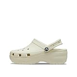 Crocs Women's Classic Platform Clog 38-39 EU Bone