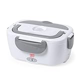 Fiambrera Eléctrica Klack 1.5L – Para Casa y Coche, 40W, 12V/24V – 110V/220V, con Compartimentos y Asa de Transporte