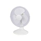 wonderlamp - Ventilador de sobremesa Nivo, 3 velocidades, 20W, Cabezal oscilante, para Oficinas, escritorios, espacios pequeños