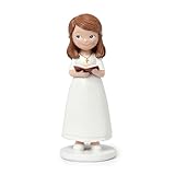 Mopec Y60 Figura para Pastel Comunión niña Vestido Blanco y Biblia 13cm.