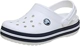 Crocs Crocband Zueco, Blanco/Azul Marino, 1 UK, Blanco/Azul Marino, 32/33 EU