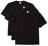 Fruit of the Loom Valueweight tee, 3 Pack Camiseta, Negro (Black 36), Large (Size:L) (Pack de 3) para Hombre