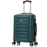 RAYKONG Maleta de Cabina 55x40x20cm Policarbonato (40L) semirígida Trolley pequeño Equipaje de Mano 4 Ruedas giratorios a 360º Cierre numérico (Verde)