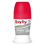 Byly Sensitive Sin Perfume, Desodorante con Seda Hipoalergénico, 50ml