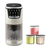 Moulinex Dolci, Heladera, 10 programas en 1, Limpieza con aclarado automático, Tecnología 1 Step Perfector, Hasta 1,4L de helado utilizando los 3 boles de Tritan, Blanca, MJ602AF0