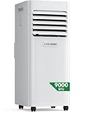 LEENON 9000 BTU Aire Acondicionado Portátil 4 en 1 Climatizador Portatil Deshumidificador Ventilación, Modo Sueño, Control Remoto, Temporizador 24H, Incluye Kit Ventana, Ar Condicionado Hasta 35m²