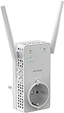 Netgear EX6130 - Amplificador Señal WiFi AC1200, Repetidor WiFi de Enchufe Doble Banda, Puerto LAN, Compatibilidad Universal, Blanco