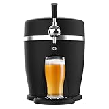 Cecotec Dispensador - Tirador de Cerveza - BeerFlow 5000-60W, Mantiene la Temperatura, Compatible Barriles Presurizados 5L - Tipo DraughtKeg de Heineken, Asa, Bandeja y Pies Antideslizantes