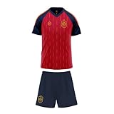 RFEF - Réplica Oficial de la Primera Equipación de la Selección Española de Fútbol 2026 - Minikit Pantalón y Camiseta de España para Niño Unisex - 100% Poliester Transpirable - Talla 12 Años