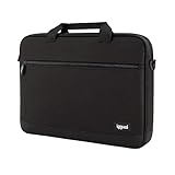 iggual-Maletín Portátil 15.6' Negro -Funda para Ordenador-Tela Oxford Resistente a Salpicaduras, Ligero-Correa Ajustable, Bolsillo Frontal- Uso Diario, Trabajo, Oficina, Hombre o Mujer (42 x 32 x 7)