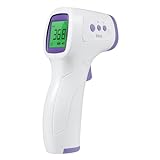 bestyks Termómetro de frente para adultos/niños, termómetro infrarrojo sin contacto, termómetro digital con resultados sensibles y función de memoria