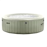 Intex Spa hinchable circular Verde Oliva 6 personas, Ø196x71, Calentador 2.200W, 120 salidas aire, Caja control, Depuradora filtro S2, Instalación clorador salino, Accesorios incluidos (55098)