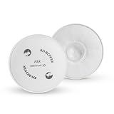 RHINO Smart Solutions x2 Filtros Mascarilla Respiratoria Reutilizable P3R Antipolvo para Pintura, Construcción, Bricolaje Compatible con Sistema de Bayoneta Universal