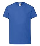 Fruit of the Loom SS132B, Camiseta para Niños, Azul (Royal Blue), 12-13 años (Talla del fabricante 152)