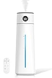 Humidificador de Aire 8L, Grande Humidificador Ultrasónico Top-Fill, 80H Duración, 24H Temporizador, Luz Nocturna, 25dB Silencioso para Bebés, Oficina, Plantas, Boquilla de Vapor Giratoria de 360°(A)
