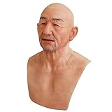 Yuewen - Máscara William de hombre mayor, hecha a mano para Halloween, cosplay, disfraces, fiestas, transformismo Nº 1 L