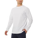 MASOCIO Camiseta Proteccion Solar Hombre Manga Larga UPF 50＋ Anti UV Solares Camiseta Surf Natacion Baño Playa Agua Secado Rápido Blanco 3XL