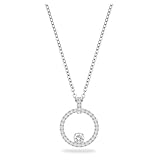 Swarovski Collar con Colgante de Aro Creativity para Mujer, con Cristales Blancos, Baño de Rodio, Colección Creativity de Swarovski