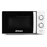 Orbegozo MI 2115, Microondas, 700 W, 6 niveles de funcionamiento, 20 litros de capacidad, temporizador hasta 30 minutos, programa descongelación, señal fin cocción, color blanco