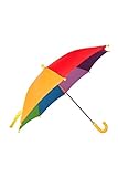 Mountain Warehouse Paraguas para niños con diseño de arco iris, divertido y colorido con tela de arco iris, fácil cuidado, paraguas para lluvia, abierto: 40 cm, para invierno, jardín, picnic y patio,