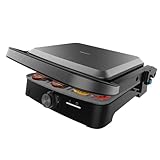 Cecotec Parrilla Eléctrica con Grill Rock'nGrill 2000 Full Open. 2000W, Apertura 180º, RockStone Antiadherente, Placa Flotante, Recogegrasas, Almacenamiento Vertical, Temperatura Regulable, 279x229mm