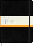 Moleskine Cuaderno Clásico con Hojas Rayadas, Tapa Blanda y Cierre Elástico, Color Negro, Tamaño Extra Grande 19 x 25 cm, 192 Hojas