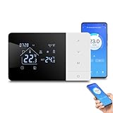 Termostato Inteligente WiFi, para aplicación Tuya programable, Controlador de Temperatura para calderas de Gas, Compatible con Control de Voz Alexa, con Bloqueo Infantil, Digital Termostatos de Pared