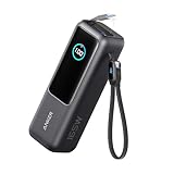 Anker Zolo Power Bank (25K, 165W, Built-In USB-C and Retractable Cable) High-Speed Portable Charger, 1 USB-C, 1 USB-A, Battery Pack for iPhone 16/15/15 Pro/15 Pro Max/15 Plus, MacBook, Galaxy and More