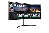 LG 38WN75C-B - Monitor UltraWide Screen 38 pulgadas, Resolución QHD+ 3840x1600, 75Hz, 5 ms, 1000:1, 300nit, sRGB 99%, 21:9, HDMI, DisplayPort, Inclinación Ajustable, Color Negro