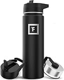 IRON °FLASK Botella Agua Acero Inoxidable con Pajita - 650/950/1200/1800 ml - Aislada Doble Pared Cantimplora sin BPA - Botella Termica Agua Fría - Garrafa Termo Gym Gimnasio Senderismo Niños