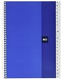 Miquelrius - Libro Índice, 100 Hojas de 70 g/m², Rayado Cuadrícula 5 mm, Cuaderno con Índice Alfabético, Cubierta de Cartoncillo Plastificado, Color Azul, Tamaño 152 x 210 mm