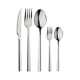 BERGNER SOFIA - Juego de Cubiertos de 60 Piezas - Cubertería Completa para 12 Personas - Fabricado en Resistente Acero Inoxidable - Fácil de Lavar y Almacenar