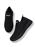 P&L ITALY COLLECTION Zapatillas Deportivas Sin Cordones Slip-On Mujer Comodas y Ligeras para Correr Trabajar Andar Pasear Casual Sneakers AllBlack40