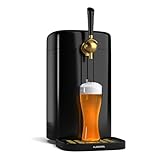 Klarstein FrostBrew Dispensador de Cerveza 5L - Sistema de Presión de CO₂, Refrigeración Termoeléctrica, Control de Temperatura 3-12°C, Barril Universal, Negro/Dorado