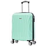 RAYKONG Maleta de Cabina ABS 55x40x20cm (44L) - Maletas de Viaje Pequeñas Ligeras 20 Pulgadas - Menta