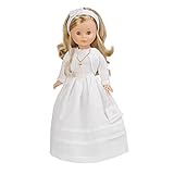 Nancy - Muñeca vestida de Primera Comunión, rubia, con vestido blanco, de estilo clásico, para colección y regalar, Famosa (700011287)