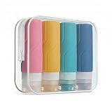Smarthers Botes Viaje Rellenables 100ml, Botes Silicona Suave, Sin Fugas, BPA Free, Exprimibles, Boca Ancha, Ideales para Viajes, Camping, Playa, Avión – para Gel y Champú, Cremas o Liquidos