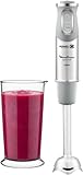 Moulinex QuickChef, Batidora de Mano de 1000 W, 10 velocidades con vaso medidor, protección antisalpicaduras, mango antideslizante, alta potencia y velocidades regulables DD65AD