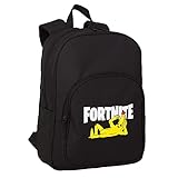 Mochila Escolar Fortnite Crazy Banana - Compartimento Principal y Bolsillo Frontal - Adaptable a Carro - Incluye Portaordenador - Tirantes y Espalda Acolchados - 41 x 30.5 x 12 cm - Toybags