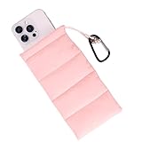Lyreh Funda Térmica Teléfono con Mosquetón, Bolsa Universal Móvil Prevenir Congelamiento y Sobrecalentamiento Funda Aislante Cálida Prolonga Vida Batería para Deportes al Aire Libre (Rosa)