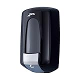 Jofel - Dosificador de Jabón Líquido para Pared, Recargable con Capacidad para 0.9L, Dispensador Jabón Baño Rellenable, Válvula Anticorrosión y Antigoteo, Carcasa ABS, Aitana AC70600, Negro